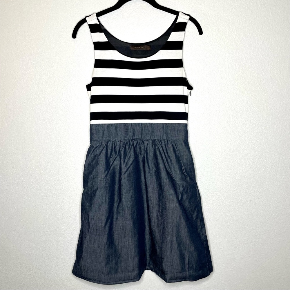The Limited • Striped and Chambray Dress 6